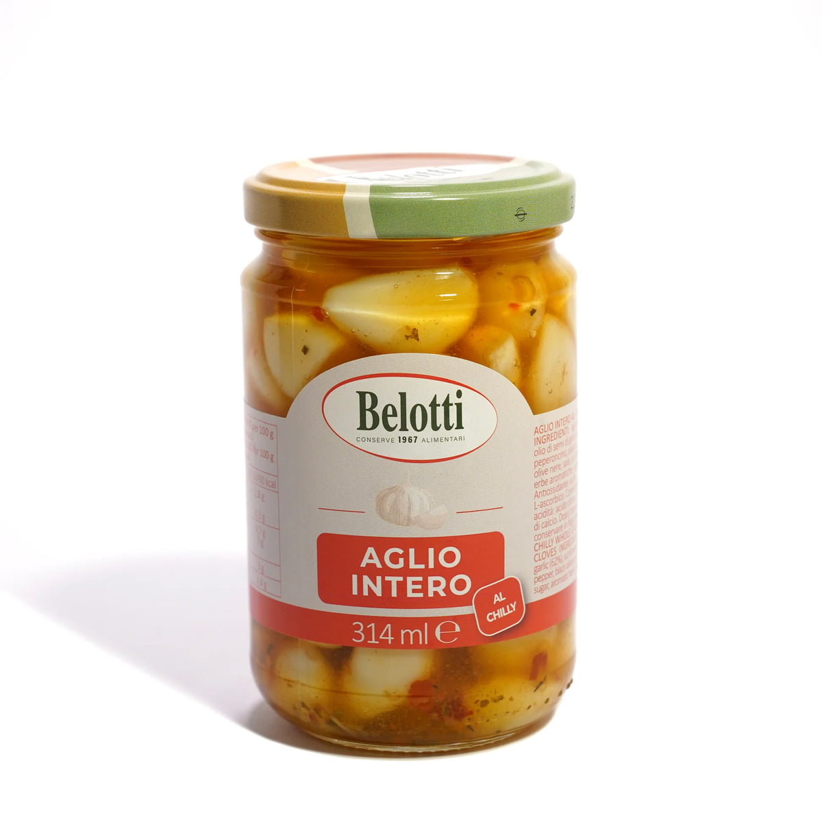 Aštrios česnakų skiltelės su aitriosiomis paprikomis (aliejuje), 314ml