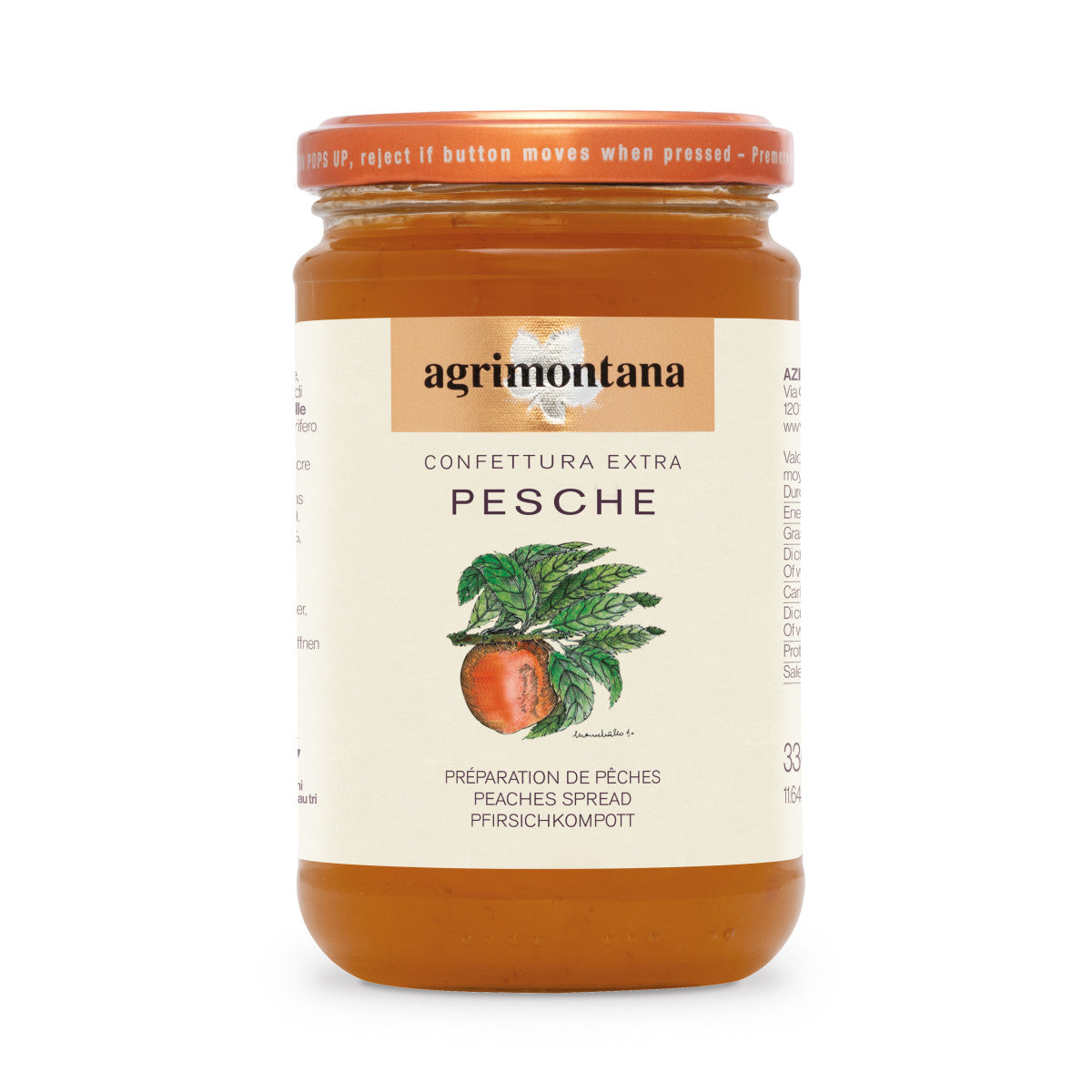 Persikų uogienė, 330g